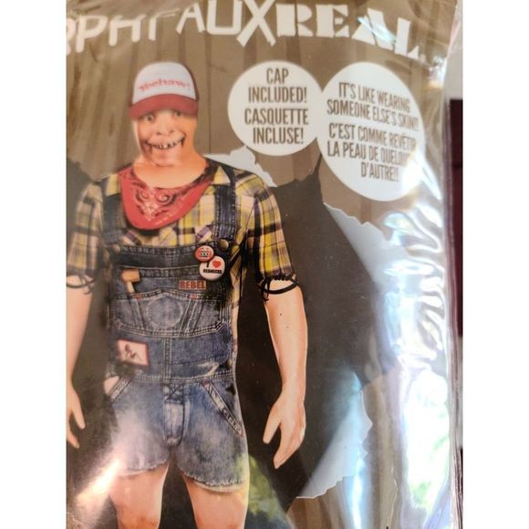 NEW Morphsuit Hillbilly MorphFauxReal Halloween Costume SkinSuit men's Medium - Picture 2 of 6